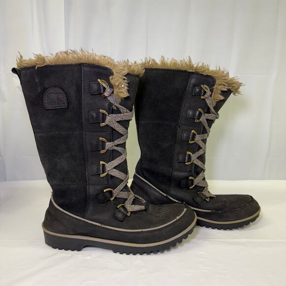 Sorel Joan of Arctic Tall Dark Brown Waterproof Snow Boots Women’s 8.5 - Picture 2 of 9